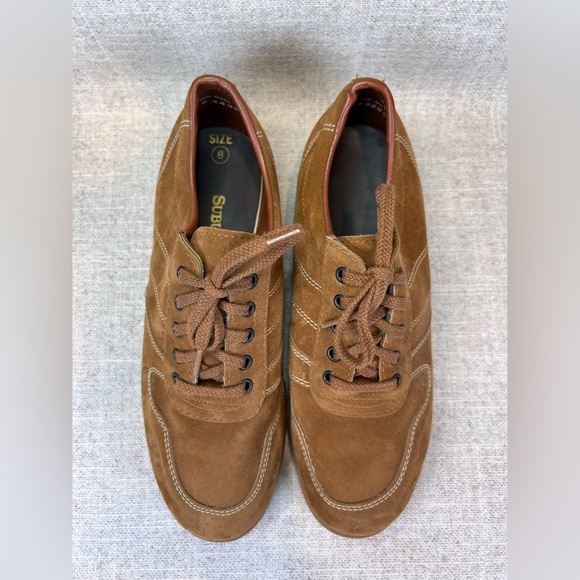 Suburbans vintage faux suede lace up shoes sneakers mens size 8 USA made retro - Picture 6 of 10